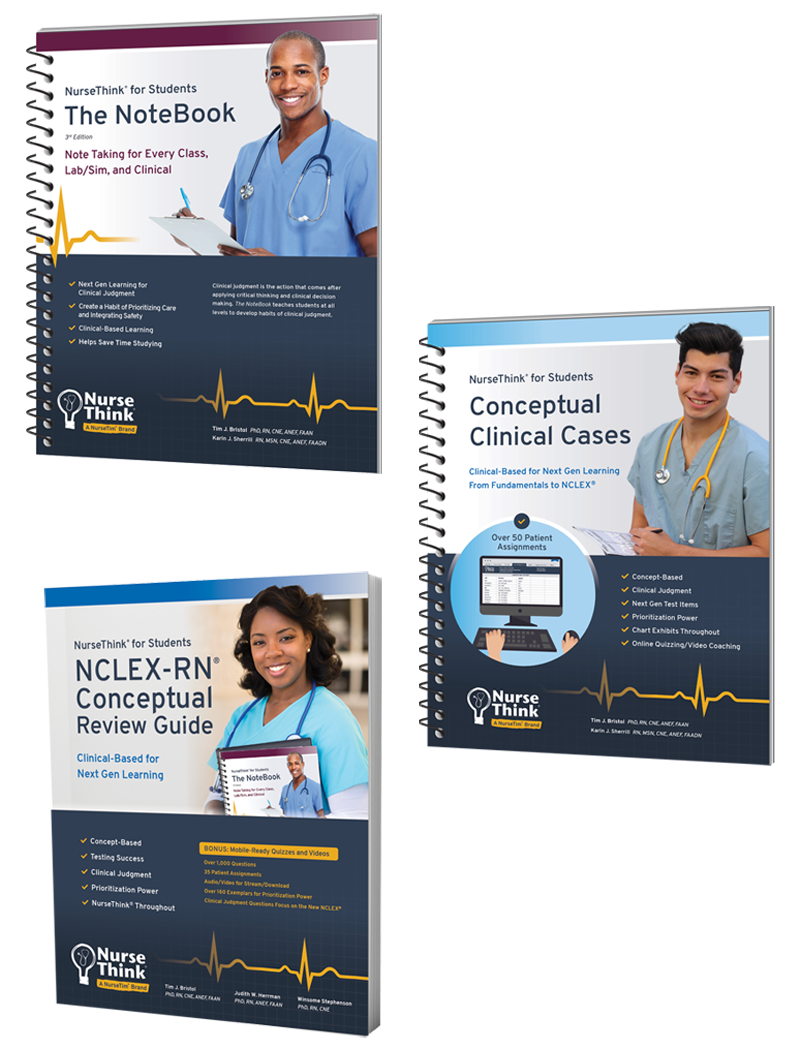 the notebook, coneptual clinical cases and conceptual review guide books
